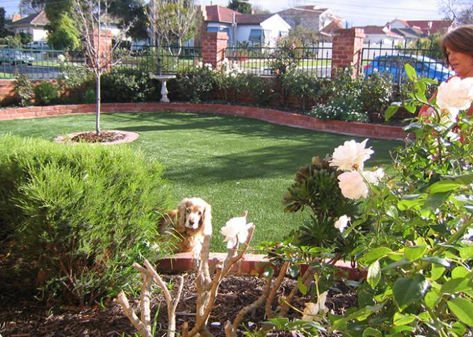 35MM natürliches schauendes künstliches Gras im Freien für Gärten, synthetischer Rasen im Freien 1