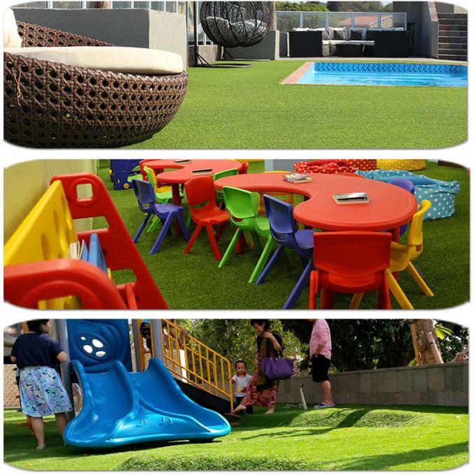 Dauerhaftes Swimmingpool-/Park-künstliches Gras mit hoher Dichte für zuhause 0