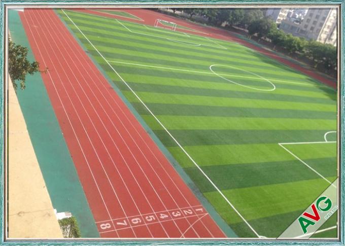 Fußballplatz-künstliches Rasenfläche-Grün + apfelgrüner PET Einzelfaden 0