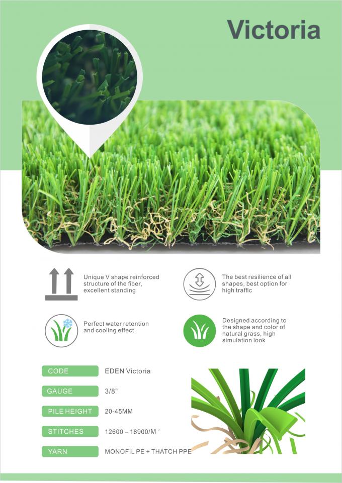 Garten-künstlicher Rasen-Garten-künstlicher Rasen-synthetisches Gras für Garten landschaftlich gestaltende 20MM 0