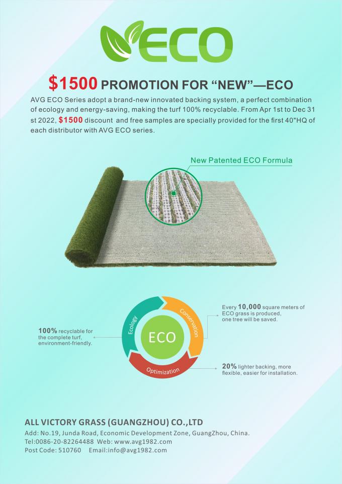ECO, das 100% recyclebaren 35-60mm Chemiefasergeweberasen Landschaftsgarten ausbreitet Rasen-Teppich-künstlichen Gras-Rasen unterstützt 1