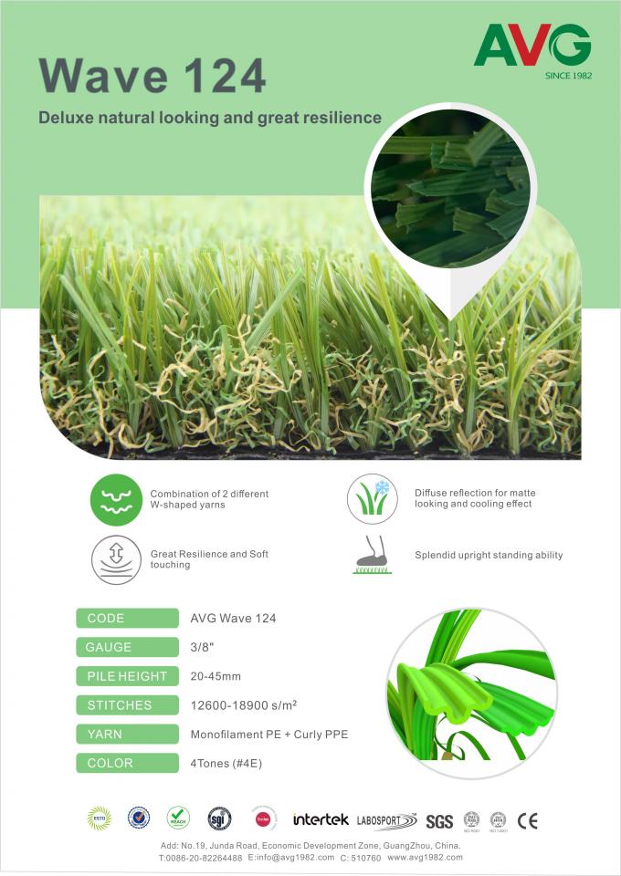 Landschaftsgestaltung Gras-künstliches Gras für das Garten-Landschaftsgras ECO, das 100% recyclebar unterstützt 0
