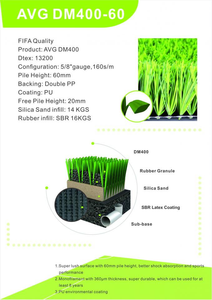 Preis PRO-60mm Fußball-Fußball-künstlicher Rasen-Gras Futsal Gazon Synthetique für Großhandel 0