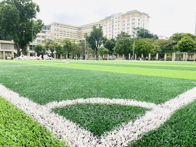 Synthetischer Gras-Teppich, der künstlichen Rasen Rasen-des künstlichen Grasfußballplatzes landschaftlich gestaltet 0