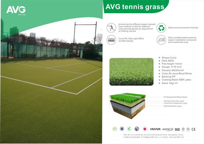 Künstlicher gefälschter synthetischer Gras-Rasen-Teppich für Padel-Tennisplatz 1