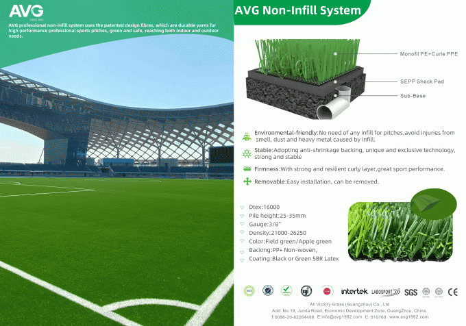 Synthetischer Fußball-grüner künstlicher Gras-Boden umweltfreundlich 0