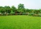 Dekoratives landschaftlich gestaltendes künstliches Gras im Freien S formen Garn 11200 Dtex fournisseur