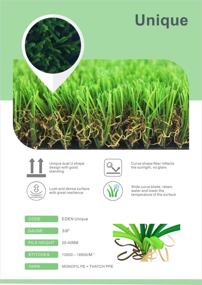 Innengarten-künstlicher Rasen-Gras-Teppich 10800 Detex 0