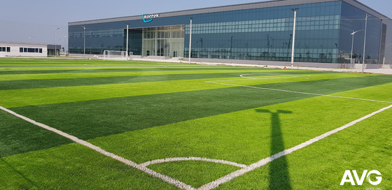 CHINA Guter Höhen-Fußball-künstlicher Rasen-multi Richtungs der Steifheits-45mm für Ball-Rollen fournisseur