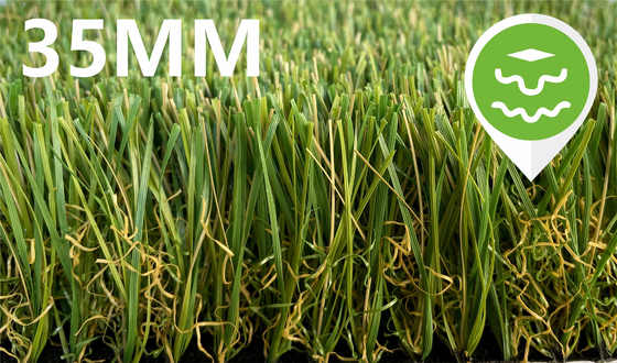 CHINA Hoher Destiny Garden Artificial Grass Synthetic-Rasen-Teppich 35mm fournisseur