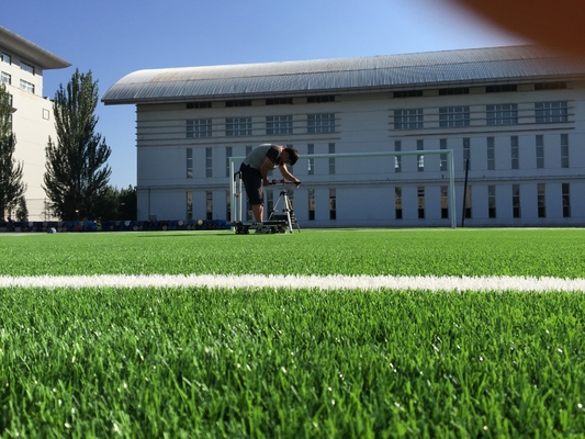 Gazon Fußball-Rasen-mit hoher Dichte synthetisches Fußball-Grasgras künstliche 55mm fournisseur
