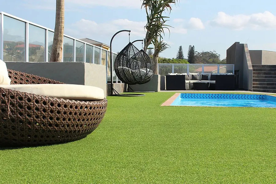20mm Höhen-Garten-künstliche Gras-Landschaftssynthetischer Rasen-C-Einzelfaden